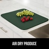 image:imageGORILLA GRIP Ultra Absorbent Microfiber Dish Drying Mat 16x18 BlackHunter Green