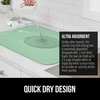 image:imageGORILLA GRIP Ultra Absorbent Microfiber Dish Drying Mat 16x18 BlackMint