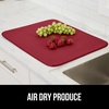 image:imageGORILLA GRIP Ultra Absorbent Microfiber Dish Drying Mat 16x18 BlackRed
