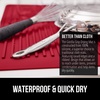 image:imageGORILLA GRIP Ultra Absorbent Microfiber Dish Drying Mat 16x18 BlackRed