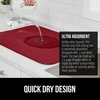 image:imageGORILLA GRIP Ultra Absorbent Microfiber Dish Drying Mat 16x18 BlackRed