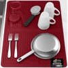 image:imageGORILLA GRIP Ultra Absorbent Microfiber Dish Drying Mat 16x18 BlackRed