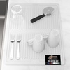 image:imageGORILLA GRIP Ultra Absorbent Microfiber Dish Drying Mat 16x18 BlackWhite