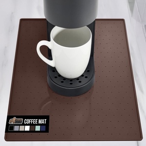 image:imageGORILLA GRIP Silicone Coffee Mat Espresso Bar Essentials 115x185 BlackBrown