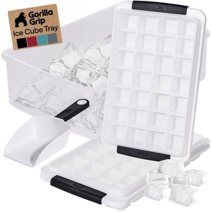 image:imageGORILLA GRIP Space Saving Ice Cube Tray and Bin Set Make 56 Cubes BlackBlack