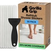 image:imageGorilla Grip Shower and Bathtub Stickers 30PC Clear Bath Tub Floor StripsClear