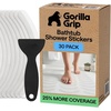 image:imageGorilla Grip Shower and Bathtub Stickers 30PC Clear Bath Tub Floor StripsClear