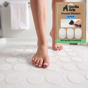image:imageGorilla Grip Shower and Bathtub Stickers 30PC Clear Bath Tub Floor StripsWhite