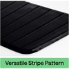 image:imageGORILLA GRIP Absorbent Memory Foam Bath and Shower Mat 24x17 GrayStriped Black