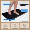 image:imageGORILLA GRIP Absorbent Memory Foam Bath and Shower Mat 24x17 GrayStriped Black