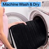 image:imageGORILLA GRIP Absorbent Memory Foam Bath and Shower Mat 24x17 GrayStriped Black