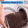 image:imageGORILLA GRIP Absorbent Memory Foam Bath and Shower Mat 24x17 GrayStriped Brown