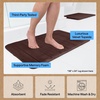 image:imageGORILLA GRIP Absorbent Memory Foam Bath and Shower Mat 24x17 GrayStriped Brown