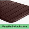 image:imageGORILLA GRIP Absorbent Memory Foam Bath and Shower Mat 24x17 GrayStriped Brown