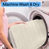 image:imageGORILLA GRIP Absorbent Memory Foam Bath and Shower Mat 24x17 GrayStriped Champagne