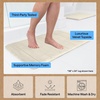 image:imageGORILLA GRIP Absorbent Memory Foam Bath and Shower Mat 24x17 GrayStriped Champagne