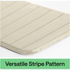 image:imageGORILLA GRIP Absorbent Memory Foam Bath and Shower Mat 24x17 GrayStriped Champagne