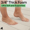 image:imageGORILLA GRIP Absorbent Memory Foam Bath and Shower Mat 24x17 GrayStriped Champagne