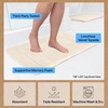 image:imageGORILLA GRIP Absorbent Memory Foam Bath and Shower Mat 24x17 GrayStriped Cream