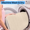 image:imageGORILLA GRIP Absorbent Memory Foam Bath and Shower Mat 24x17 GrayStriped Cream
