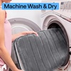 image:imageGORILLA GRIP Absorbent Memory Foam Bath and Shower Mat 24x17 GrayStriped Graphite Gray