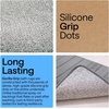 image:imageGORILLA GRIP Absorbent Memory Foam Bath and Shower Mat 24x17 GrayStriped Graphite Gray