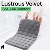 image:imageGORILLA GRIP Absorbent Memory Foam Bath and Shower Mat 24x17 GrayStriped Graphite Gray