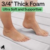 image:imageGORILLA GRIP Absorbent Memory Foam Bath and Shower Mat 24x17 GrayStriped Light Gray