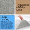 image:imageGORILLA GRIP Absorbent Memory Foam Bath and Shower Mat 24x17 GrayStriped Light Gray