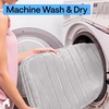 image:imageGORILLA GRIP Absorbent Memory Foam Bath and Shower Mat 24x17 GrayStriped Light Gray