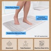 image:imageGORILLA GRIP Absorbent Memory Foam Bath and Shower Mat 24x17 GrayStriped Light Gray