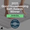 image:imageGORILLA GRIP Absorbent Memory Foam Bath and Shower Mat 24x17 GrayStriped Light Gray