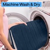 image:imageGORILLA GRIP Absorbent Memory Foam Bath and Shower Mat 24x17 GrayStriped Navy