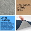 image:imageGORILLA GRIP Absorbent Memory Foam Bath and Shower Mat 24x17 GrayStriped Navy