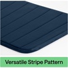 image:imageGORILLA GRIP Absorbent Memory Foam Bath and Shower Mat 24x17 GrayStriped Navy