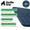 image:imageGORILLA GRIP Absorbent Memory Foam Bath and Shower Mat 24x17 GrayStriped Navy
