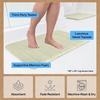 image:imageGORILLA GRIP Absorbent Memory Foam Bath and Shower Mat 24x17 GrayStriped Sage