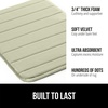 image:imageGORILLA GRIP Absorbent Memory Foam Bath and Shower Mat 24x17 GrayStriped Sage