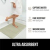 image:imageGORILLA GRIP Absorbent Memory Foam Bath and Shower Mat 24x17 GrayStriped Sage
