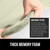 image:imageGORILLA GRIP Absorbent Memory Foam Bath and Shower Mat 24x17 GrayStriped Sage