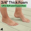 image:imageGORILLA GRIP Absorbent Memory Foam Bath and Shower Mat 24x17 GrayStriped Sage