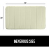 image:imageGORILLA GRIP Absorbent Memory Foam Bath and Shower Mat 24x17 GrayStriped Sage
