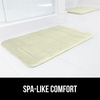 image:imageGORILLA GRIP Absorbent Memory Foam Bath and Shower Mat 24x17 GrayStriped Sage