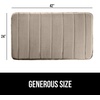 image:imageGORILLA GRIP Absorbent Memory Foam Bath and Shower Mat 24x17 GrayStriped Taupe