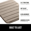 image:imageGORILLA GRIP Absorbent Memory Foam Bath and Shower Mat 24x17 GrayStriped Taupe