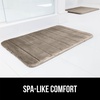 image:imageGORILLA GRIP Absorbent Memory Foam Bath and Shower Mat 24x17 GrayStriped Taupe