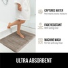 image:imageGORILLA GRIP Absorbent Memory Foam Bath and Shower Mat 24x17 GrayStriped Taupe