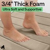 image:imageGORILLA GRIP Absorbent Memory Foam Bath and Shower Mat 24x17 GrayStriped Taupe
