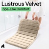 image:imageGORILLA GRIP Absorbent Memory Foam Bath and Shower Mat 24x17 GrayStriped Taupe