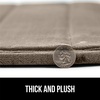 image:imageGORILLA GRIP Absorbent Memory Foam Bath and Shower Mat 24x17 GrayStriped Taupe